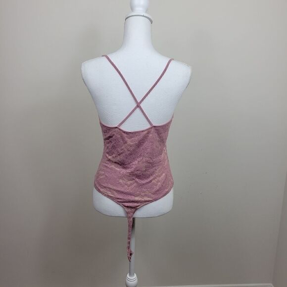 Express Lace Bodysuit. Pink M#011 - Picture 8 of 13